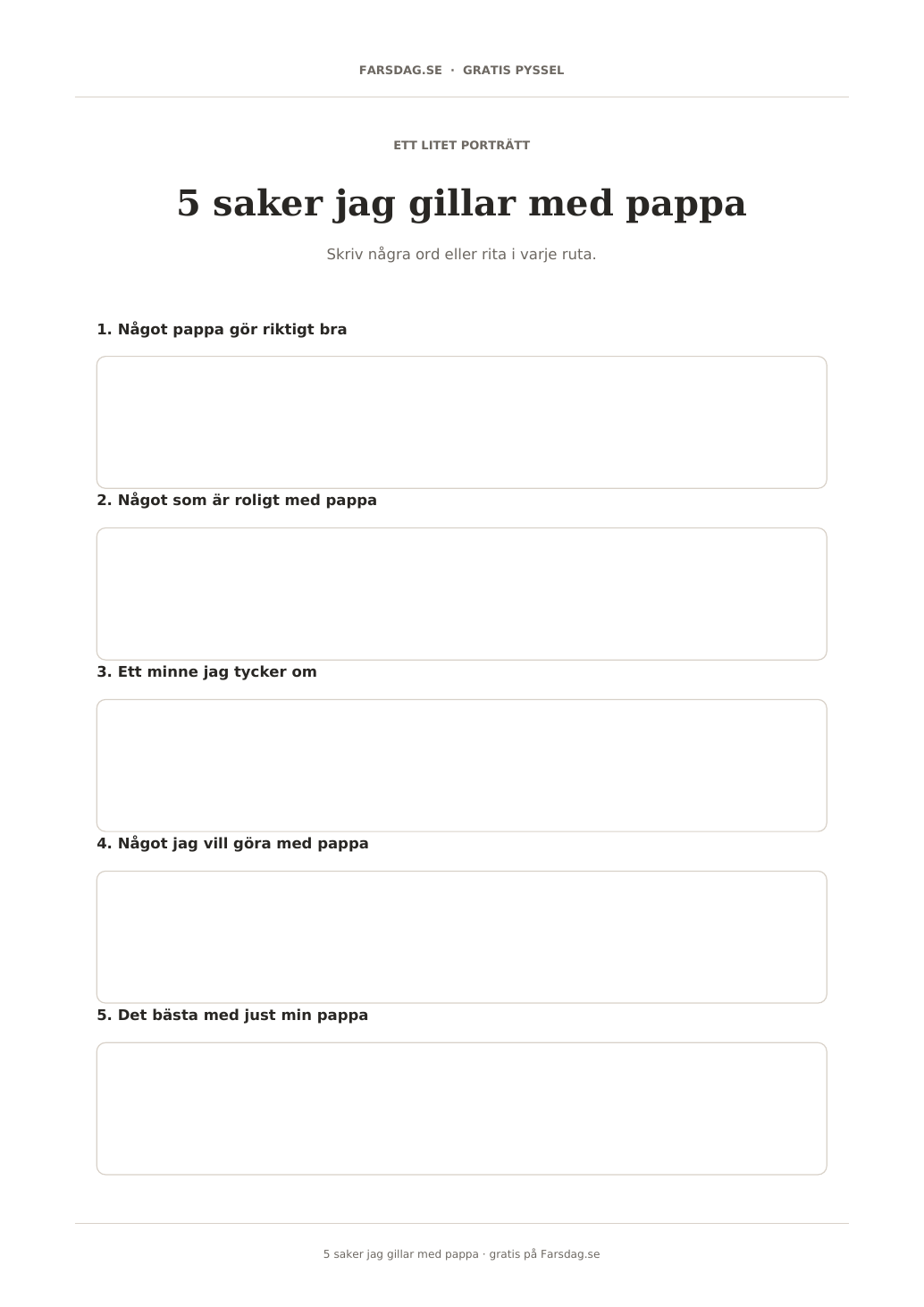 Förhandsvisning av 5 saker jag gillar med pappa